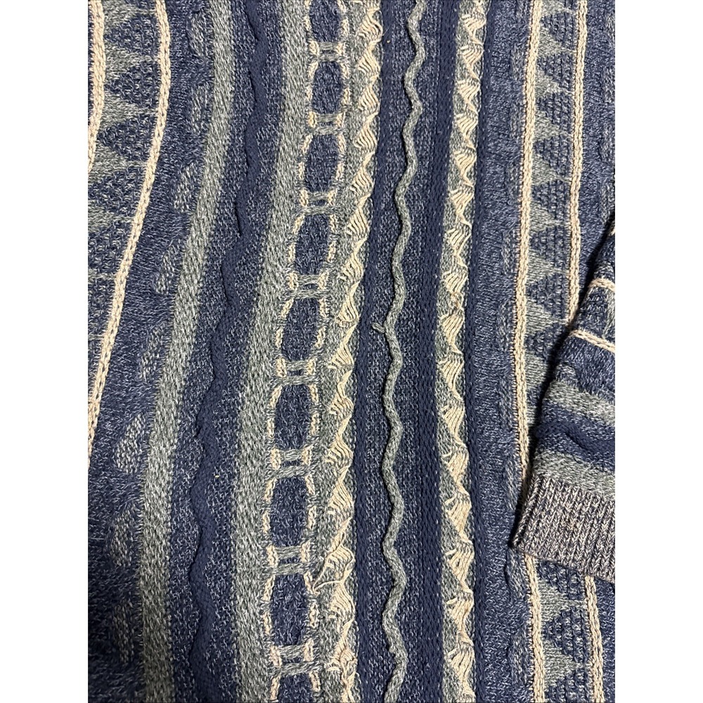 Carnet Knitwear 3D Knit Sweater Men's M Cotton Coogi Style "Cosby" - Picture 4 of 4